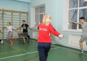 Преподаватели СЗИУ провели открытый урок по физической культуре в лицее №91
